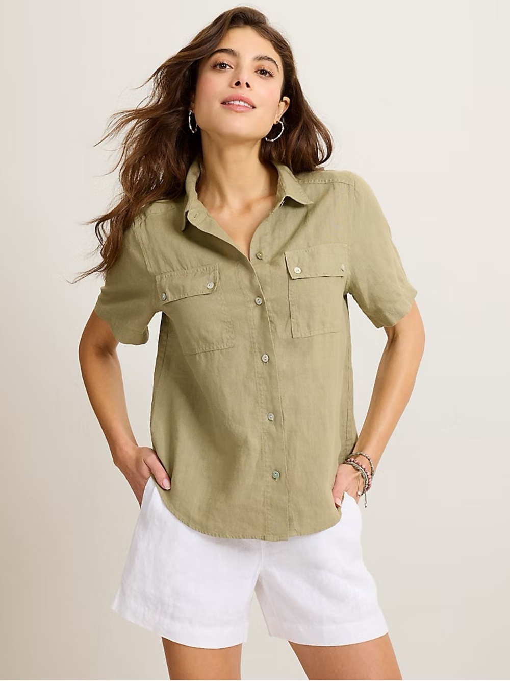 Tommy Bahama Coastalina Linen Camp Shirt